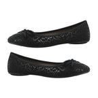 Black Ballerina Bow Tie Ballet Pumps (Size 4)
