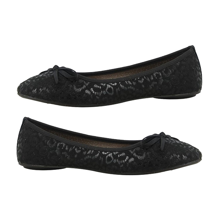 Black Ballerina Bow Tie Ballet Pumps 6293472 1