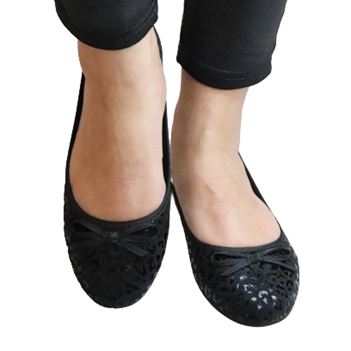 Black Ballerina Bow Tie Ballet Pumps 6293472 1