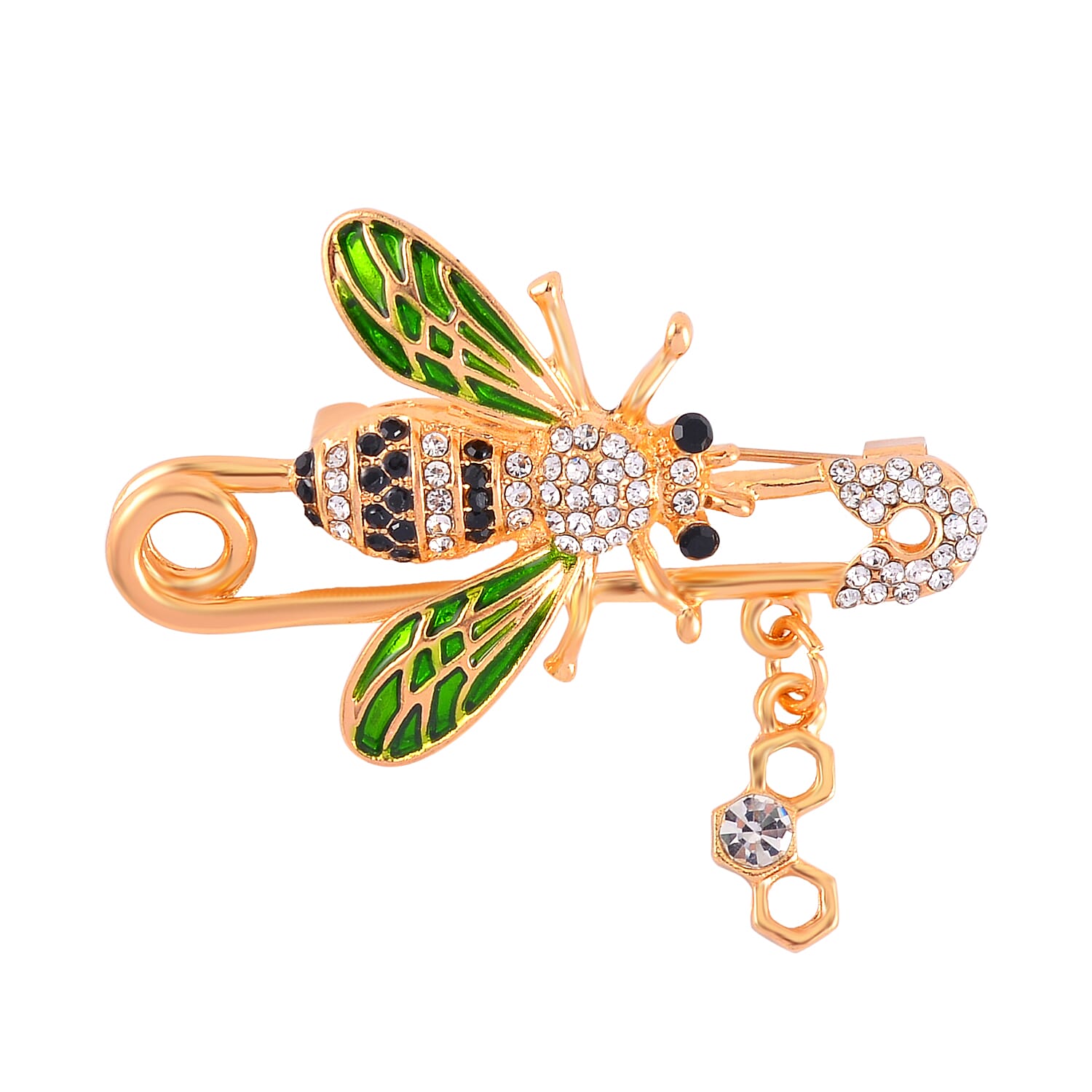 Crystal Honeybee Design Brooch 7639837 0