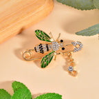 Multi Colour Crystal Bee Brooch