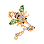 Multi Colour Crystal Bee Brooch