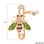 Multi Colour Crystal Bee Brooch