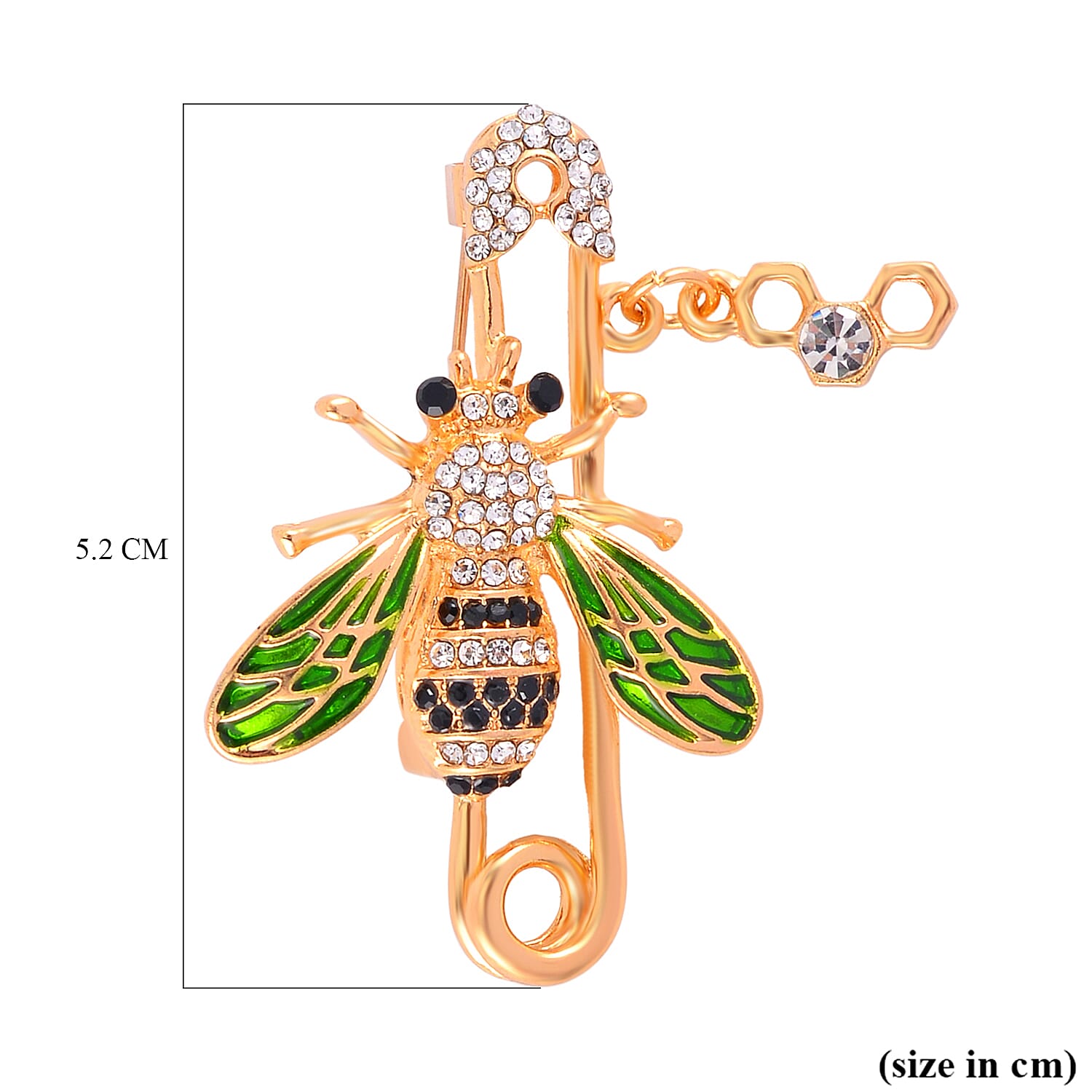 Crystal Honeybee Design Brooch 7639837 4