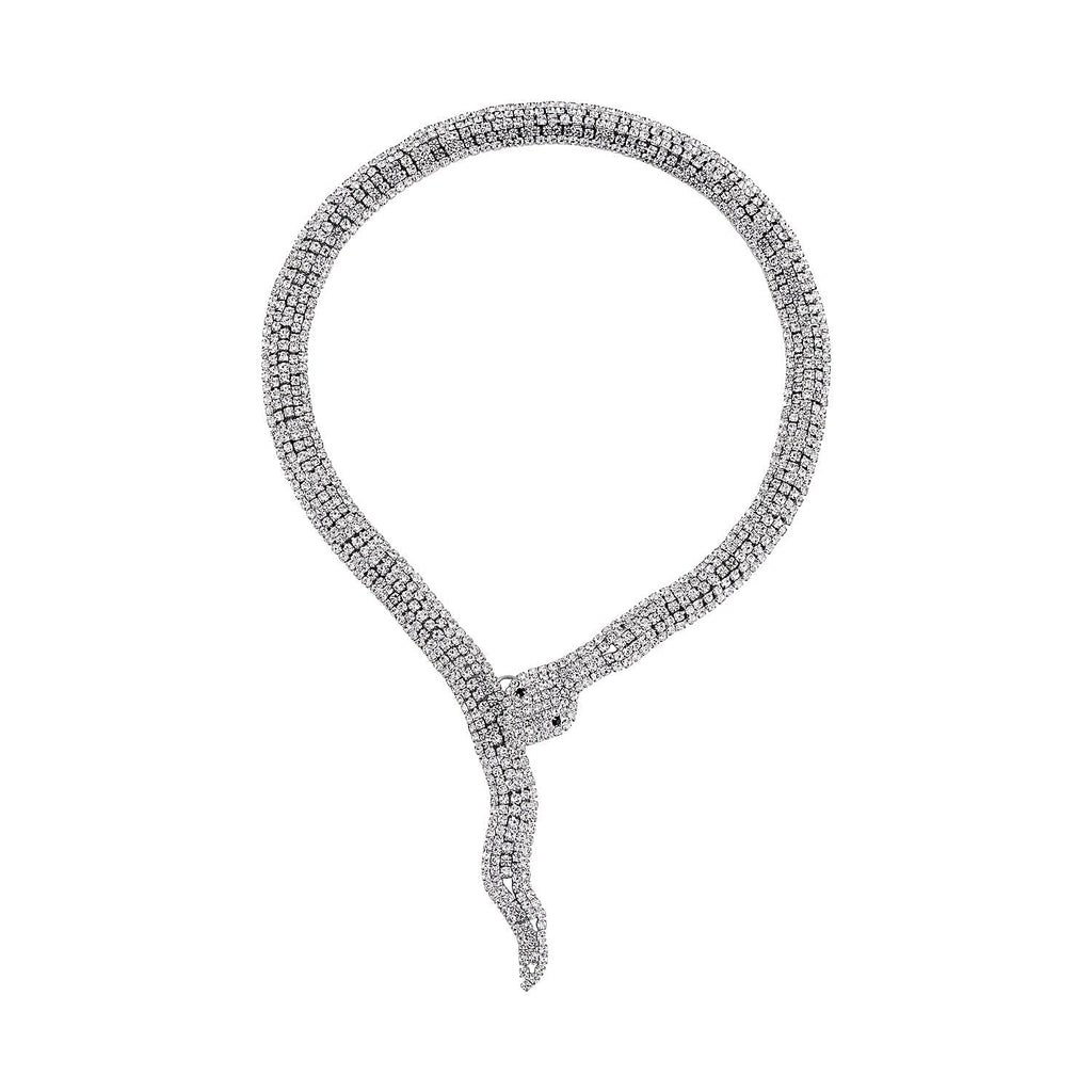 One Time NY Close Out- Serpent Necklace set with over 200 Austrian Crystals