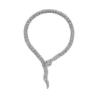 One Time NY Close Out- Serpent Necklace set with over 200 Austrian Crystals