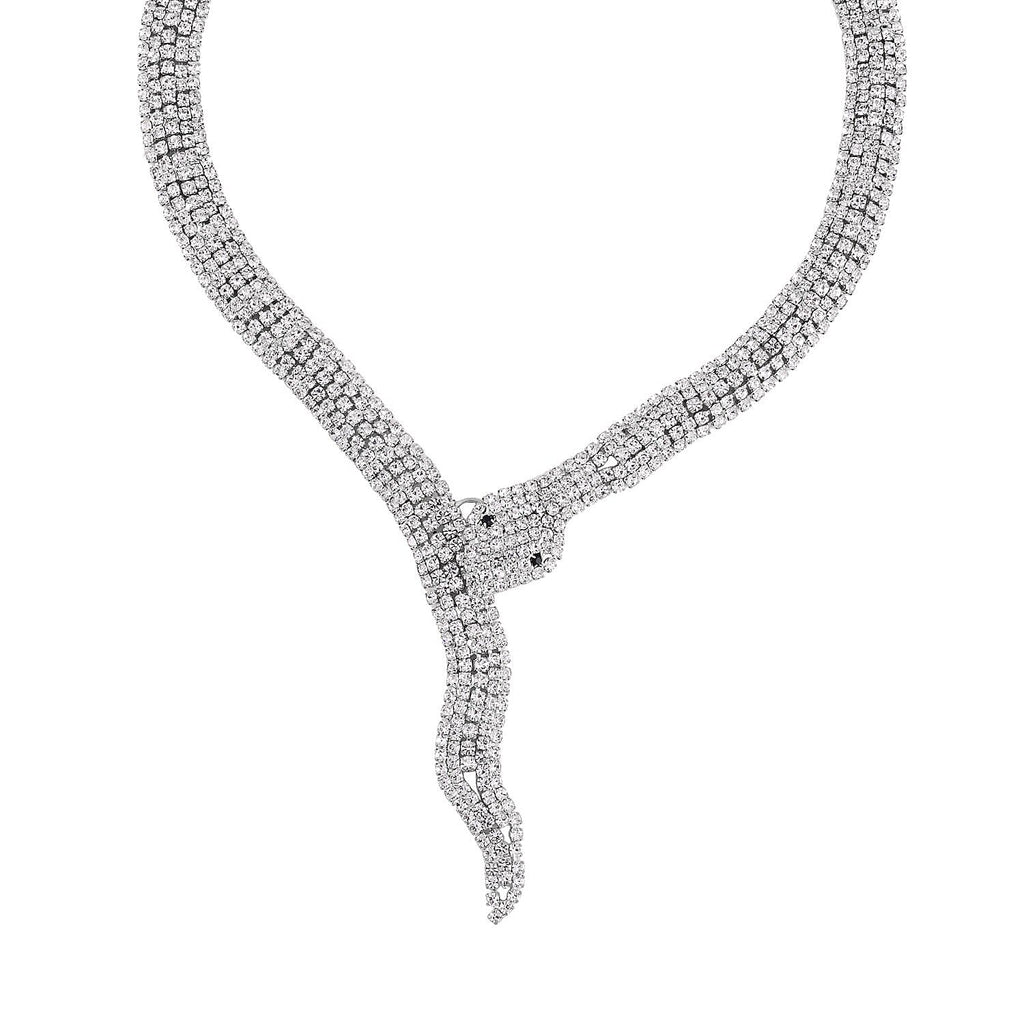 One Time NY Close Out- Serpent Necklace set with over 200 Austrian Crystals