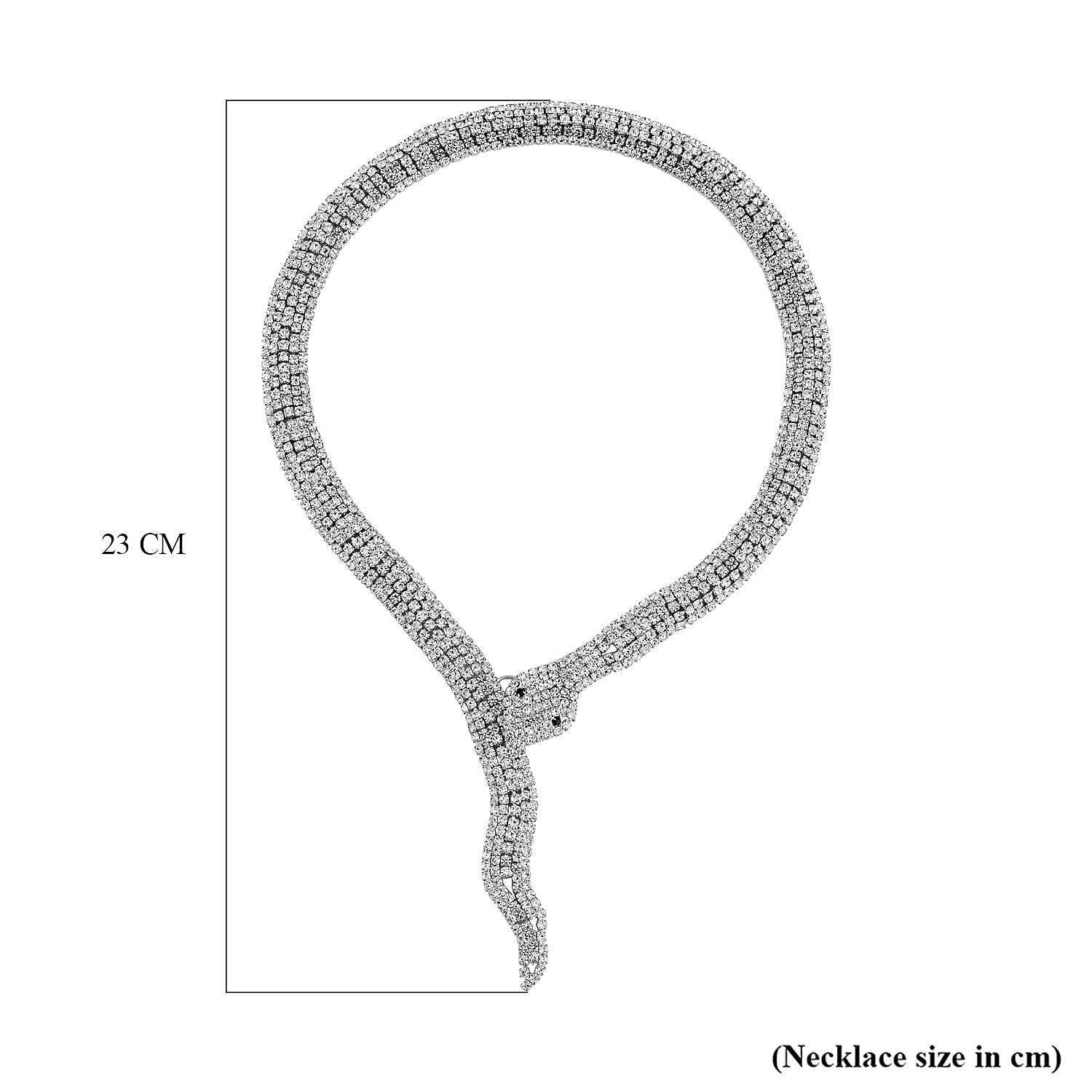 One Time NY Close Out- Serpent Necklace set with over 200 Austrian Crystals 7642834 4