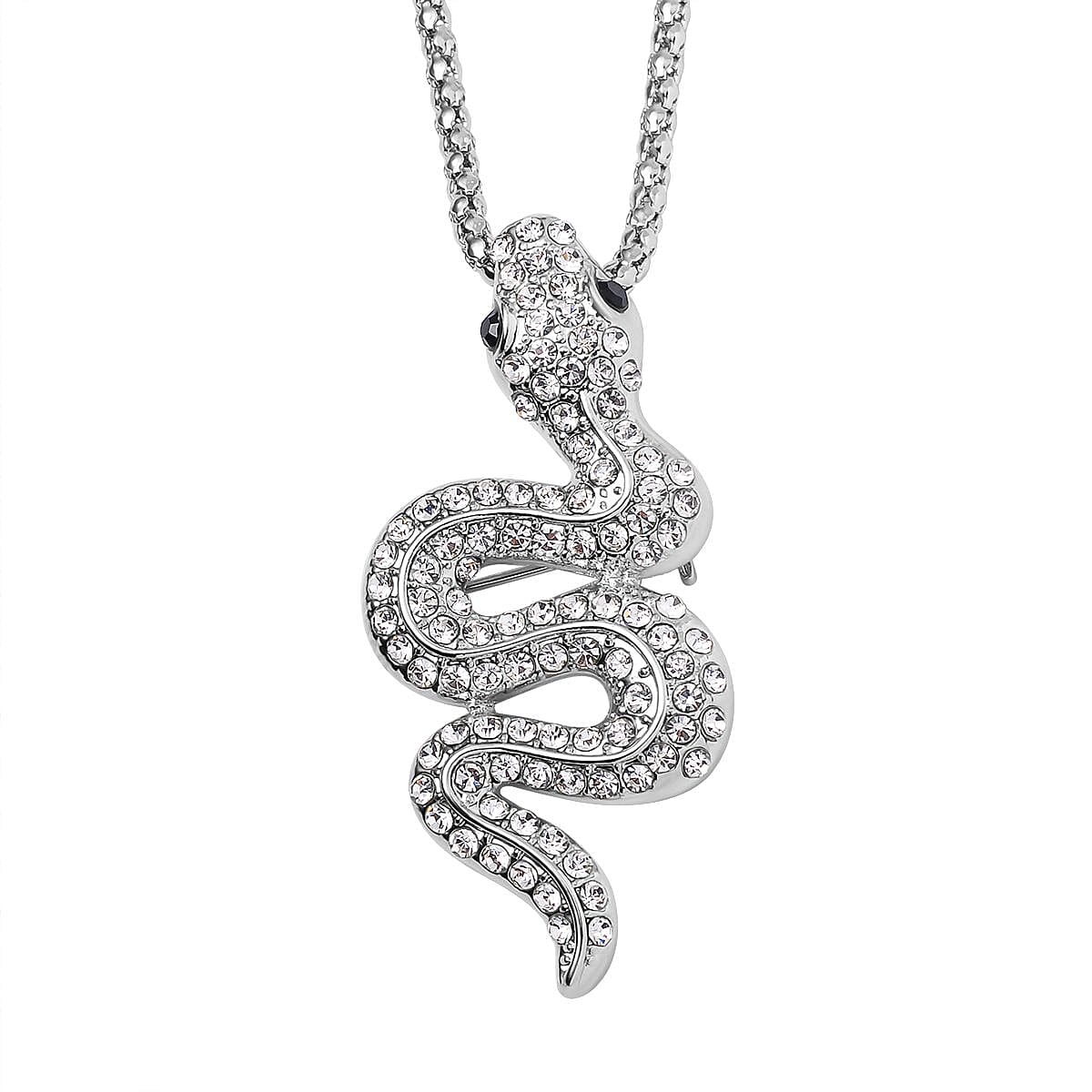 Serpent Crystal Snake Necklace (Size - 24) 7658569 0