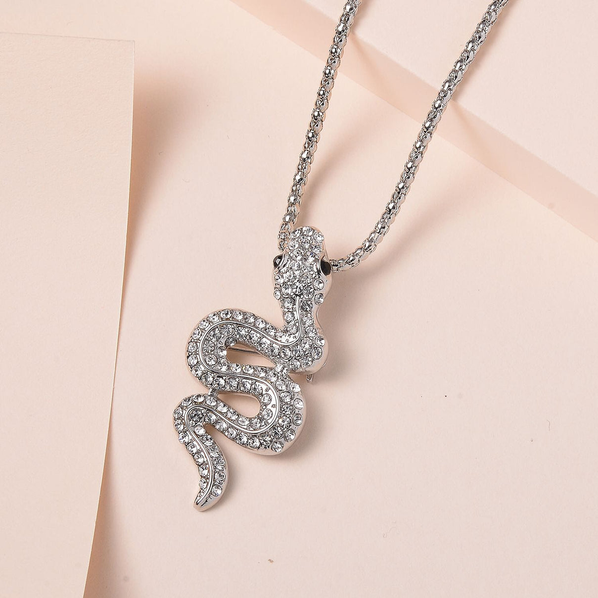 Serpent Crystal Snake Necklace (Size - 24) 7658569 1