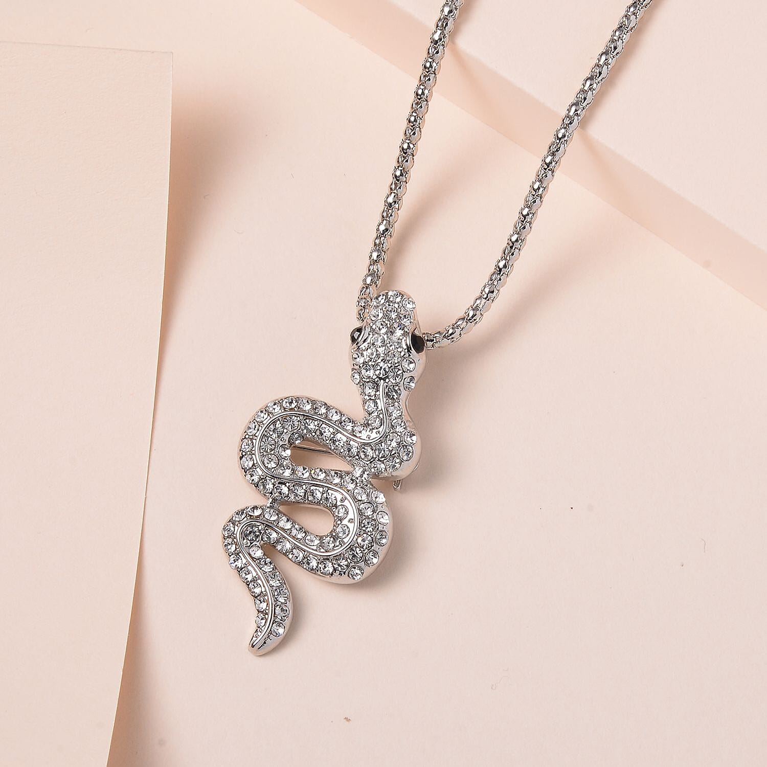 Serpent Crystal Snake Necklace (Size - 24) 7658569 1