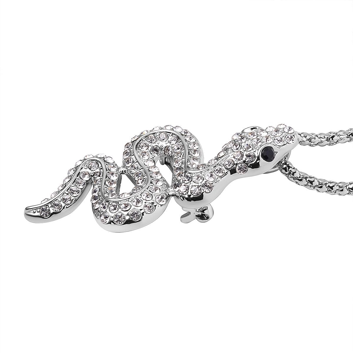 Serpent Crystal Snake Necklace (Size - 24) 7658569 2