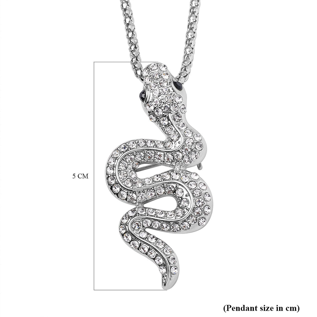 Serpent Crystal Snake Necklace (Size - 24) 7658569 5