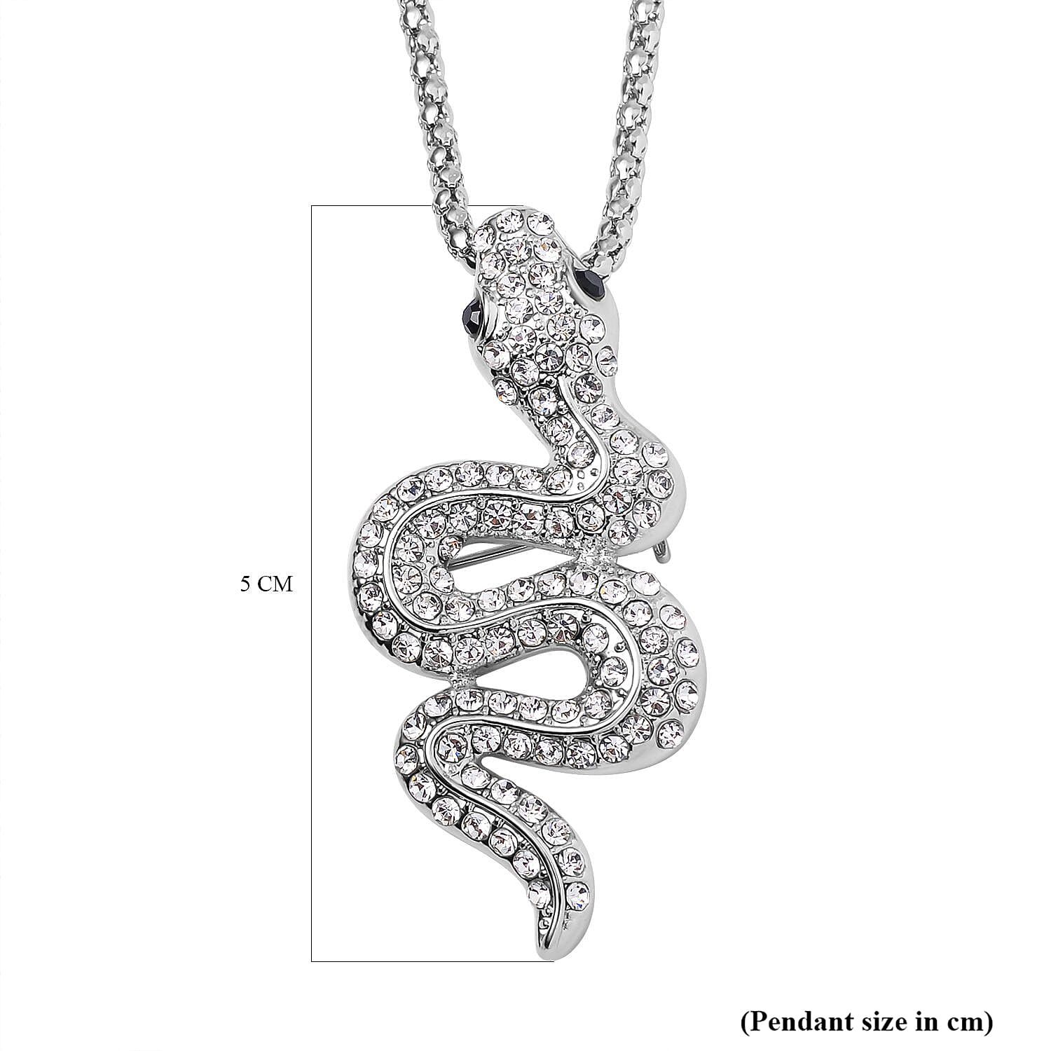 Serpent Crystal Snake Necklace (Size - 24) 7658569 5