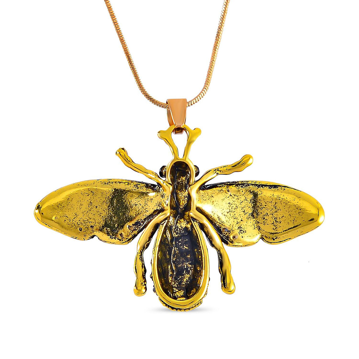 Black &amp; White Austrian Crystal Honeybee Necklace (Size - 28-2 inch Ext.) 7665688 4
