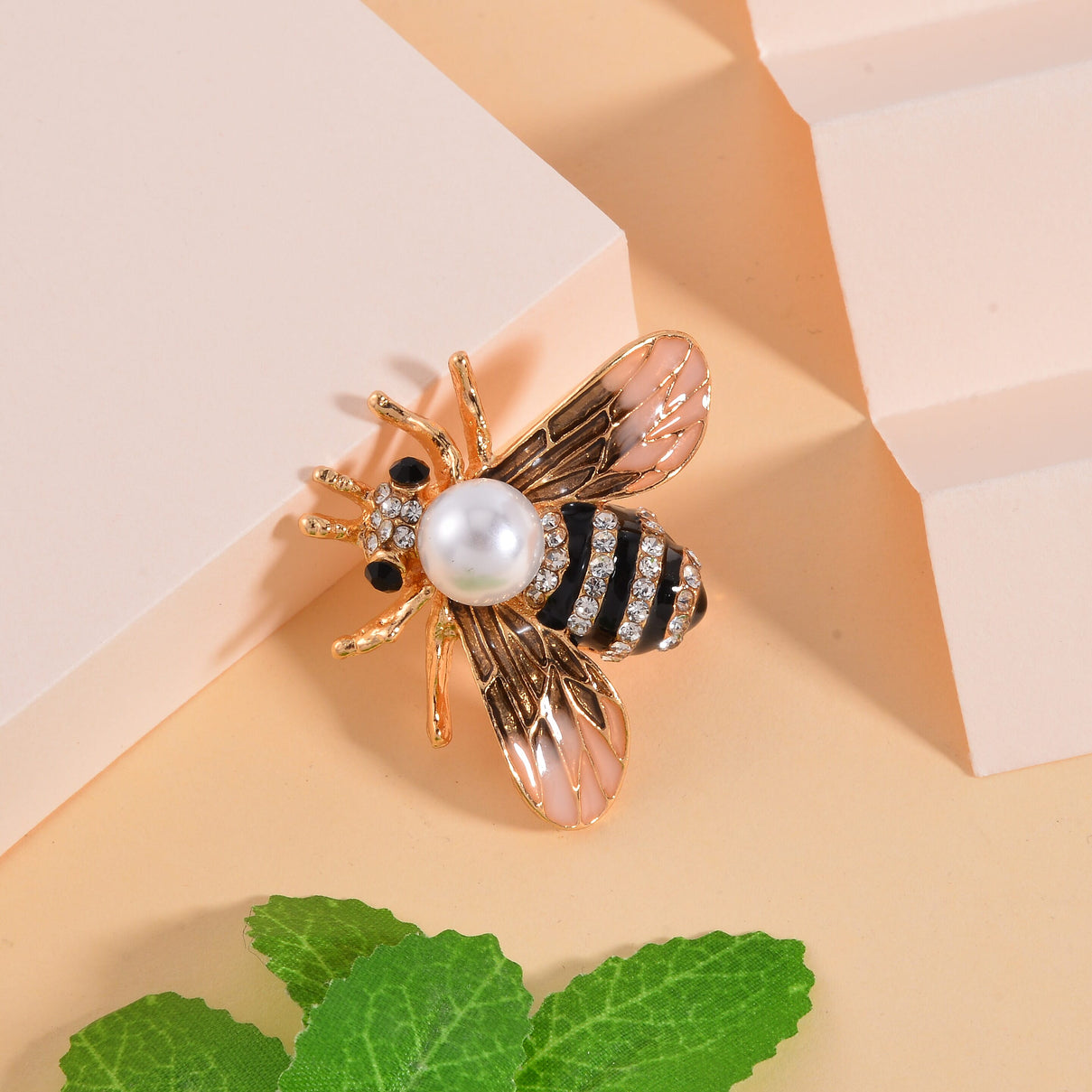 Crystal Honeybee Design Brooch 7639678 1