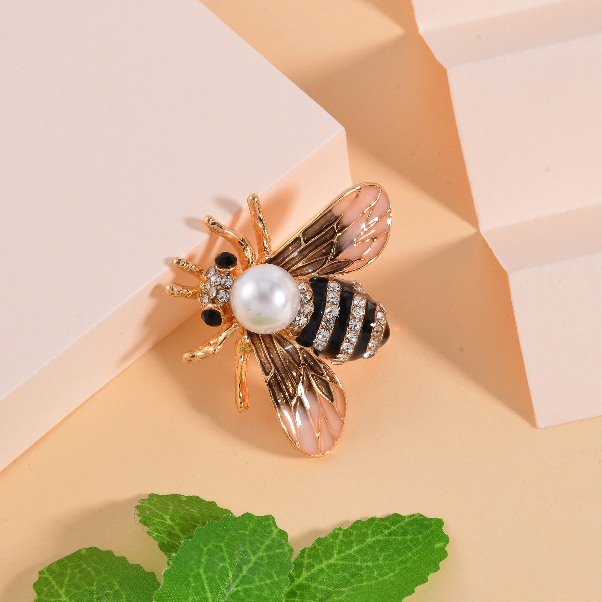 Crystal Honeybee Design Brooch 7639678 1