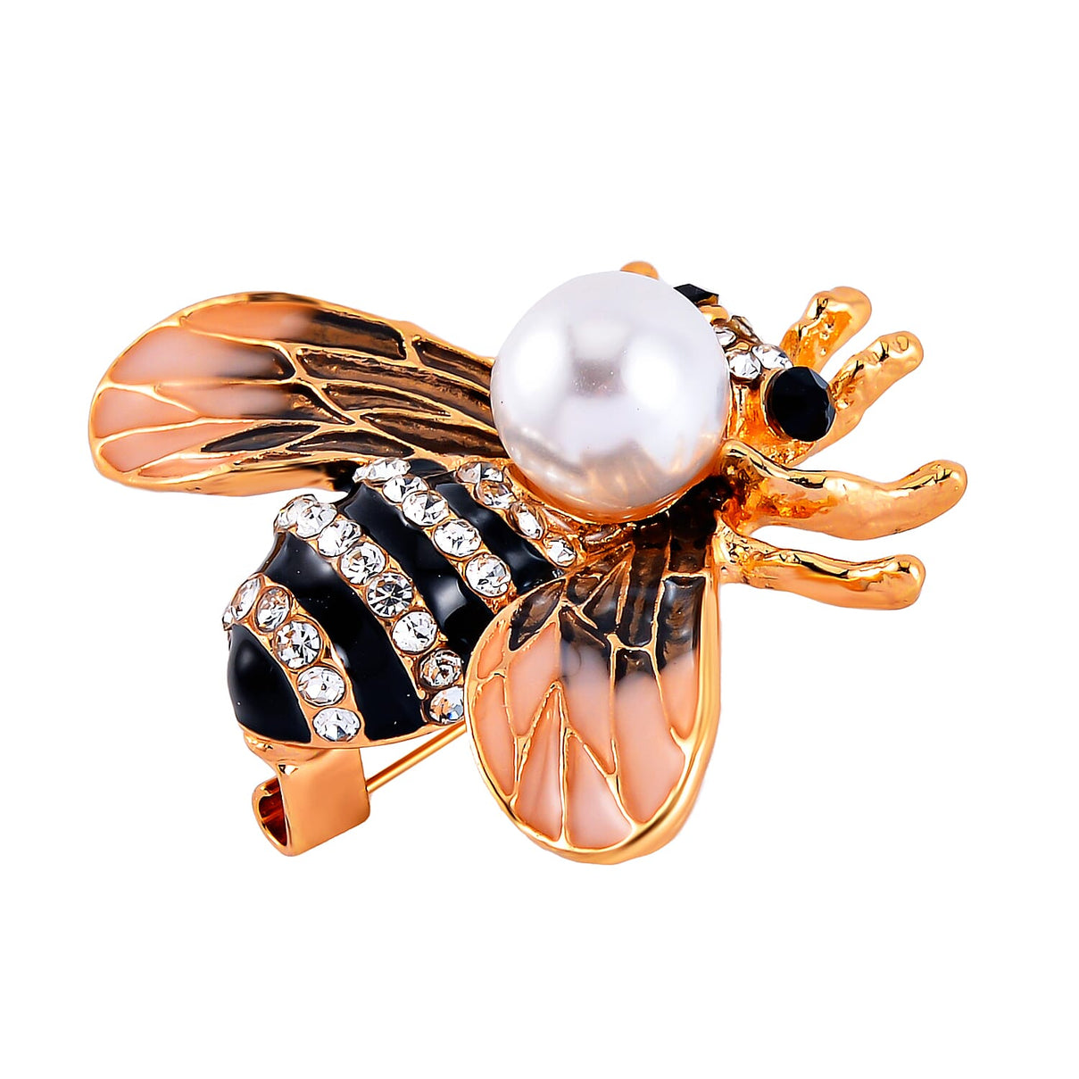 Crystal Honeybee Design Brooch 7639678 2
