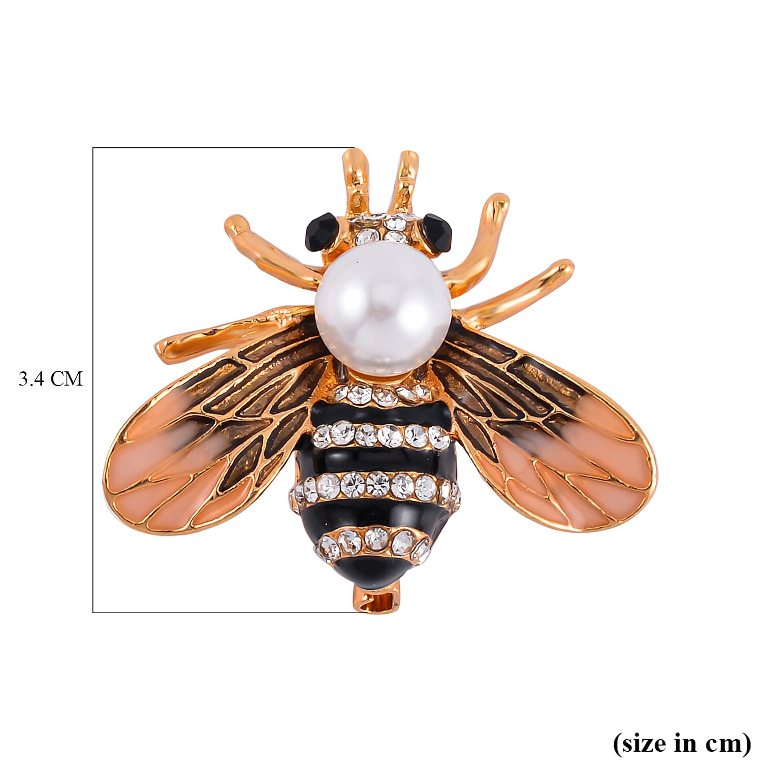 Crystal Honeybee Design Brooch 7639678 4