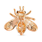 Black and White Swarovski Crystal Pearl Bee Brooch