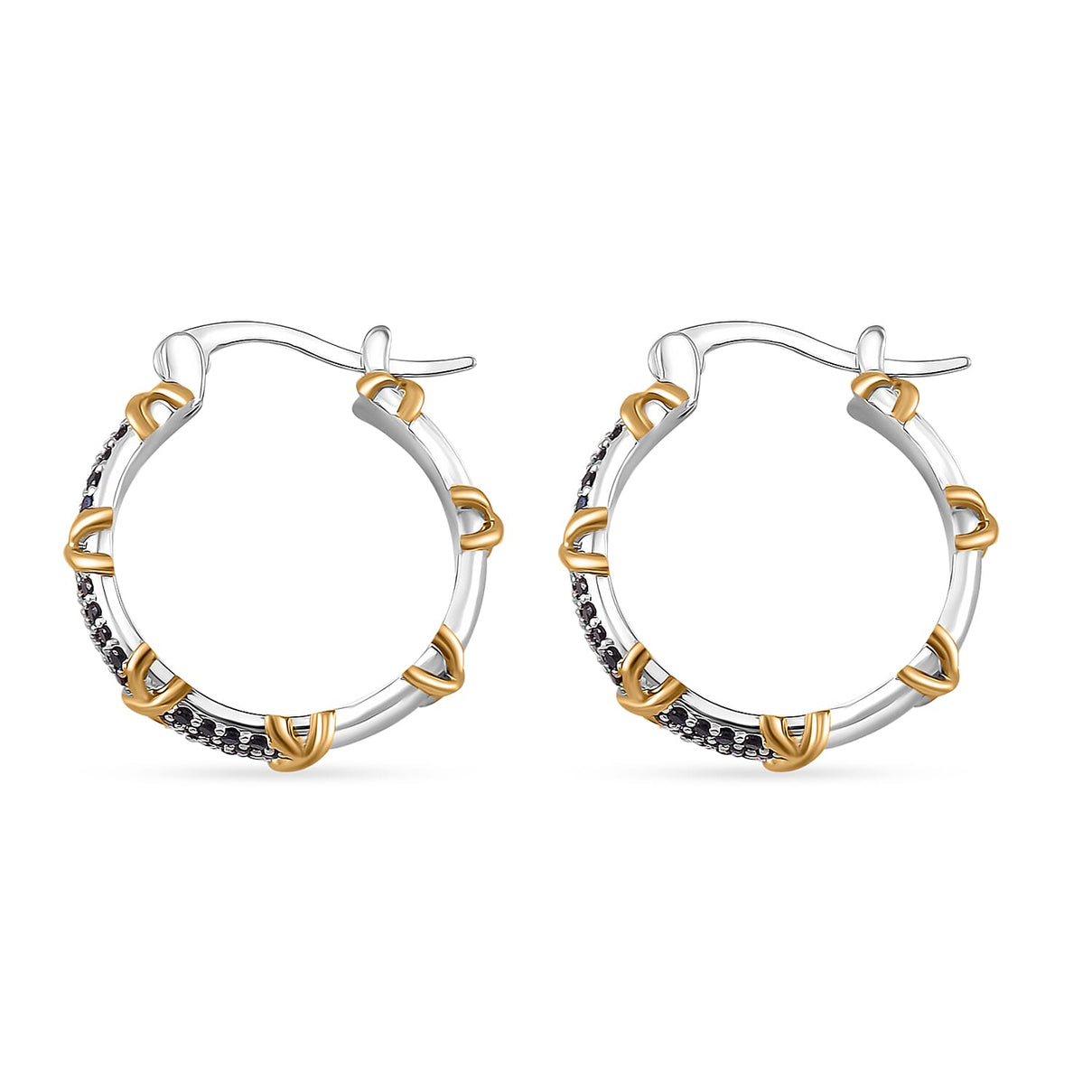 Black Cubic Zirconia Criss Cross Earring with Clasp 5.00 Ct. 8531598 4