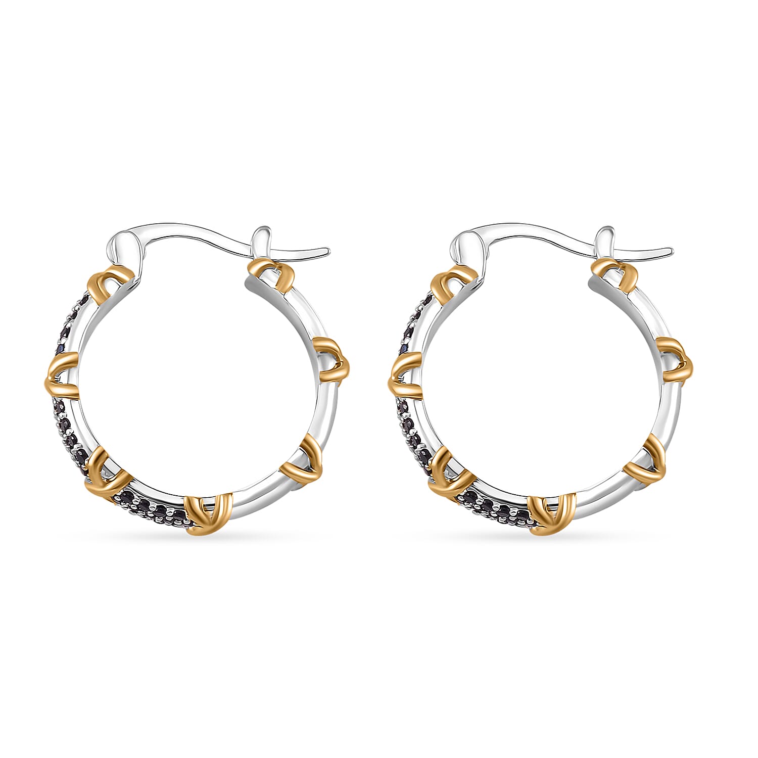 Black Cubic Zirconia Criss Cross Earring with Clasp 5.00 Ct. 8531598 4