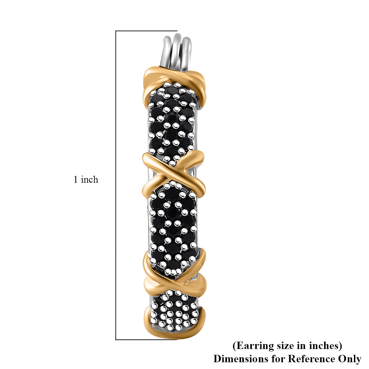 Black Cubic Zirconia Criss Cross Earring with Clasp 5.00 Ct. 8531598 6