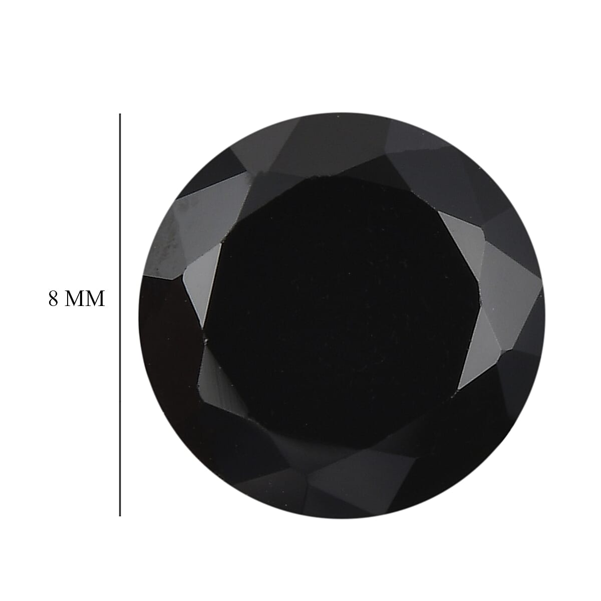 3.18 Ct. Black Cubic Zirconia Loose Gemstone in Round Shape 8063751 4