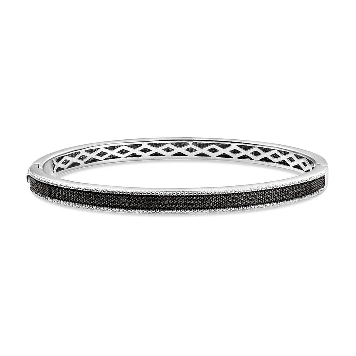 Designer Inspired Closeout Deal - Black Diamond Full Bangle 7.5 Inch 7978919 1