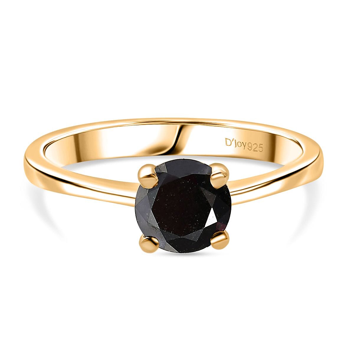 D'Joy Black Diamond Ring in 18K Vermeil Yellow Gold Plated Sterling Silver 1.02 Ct. V32755761 0