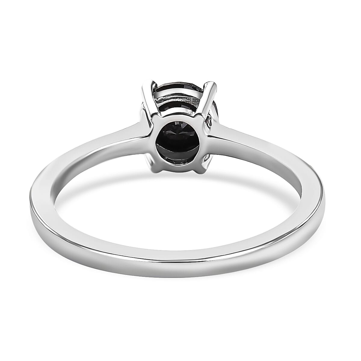 Close Out- Natural Black Diamond Solitaire Ring in Platinum Overlay Sterling Silver, 1.00 Ct. 7652341 4