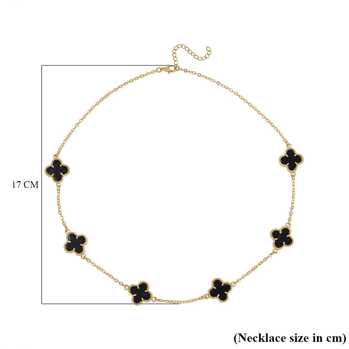 Designer Inspired - Black Dyed Agate Plum Blossom Necklace (Size - 20-2 EXT) 12.00 Ct. 8279008 6