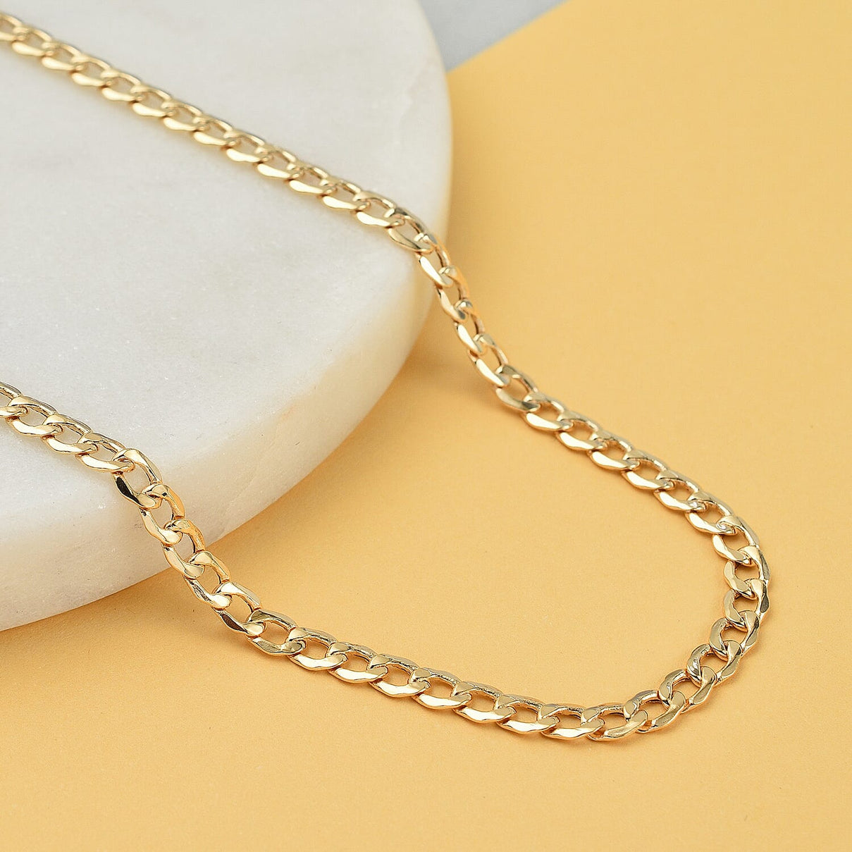9K Yellow Gold Curb Necklace (Size - 20). Gold Wt 2.68 Gms 7683909 1