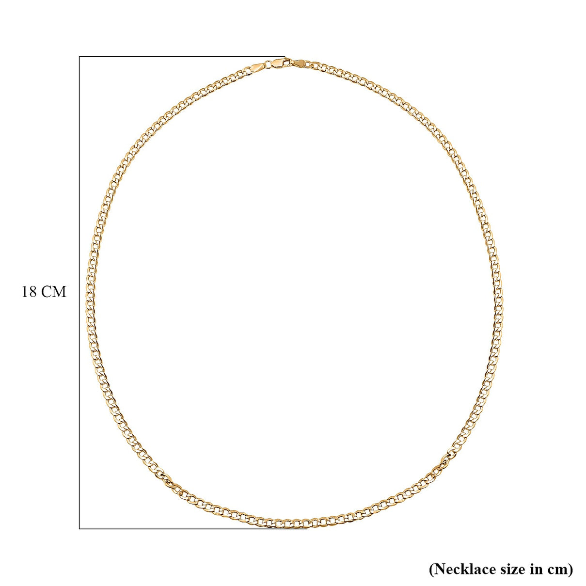 9K Yellow Gold Curb Necklace (Size - 20). Gold Wt 2.68 Gms 7683909 5