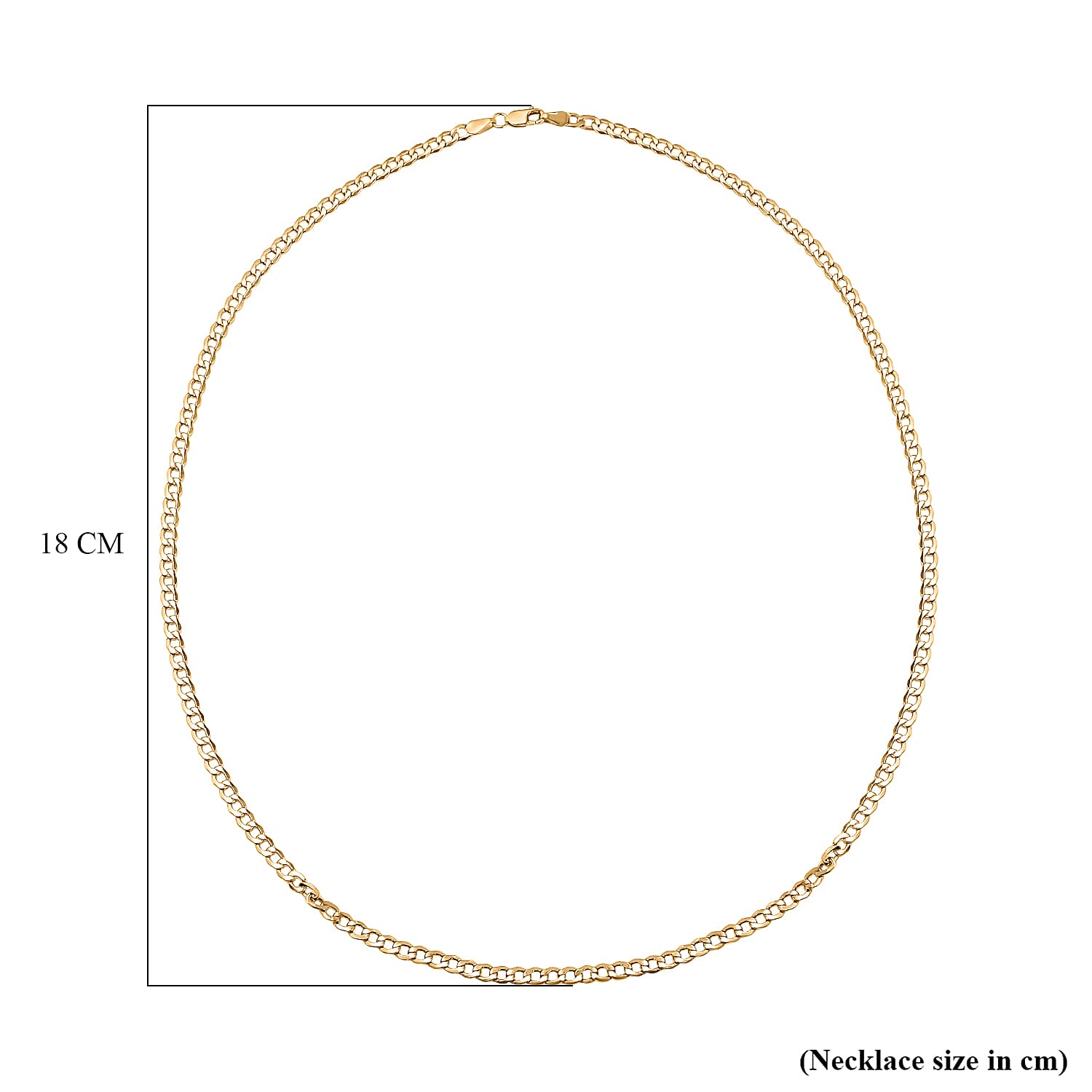 9K Yellow Gold Curb Necklace (Size - 20). Gold Wt 2.68 Gms 7683909 5