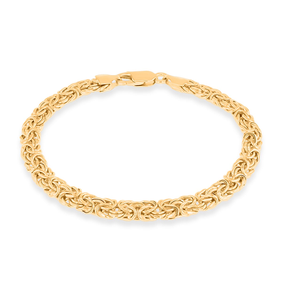 9K Yellow Gold Handmade Byzantine Bracelet with Lobster Clasp 7 Inch 8312969 1