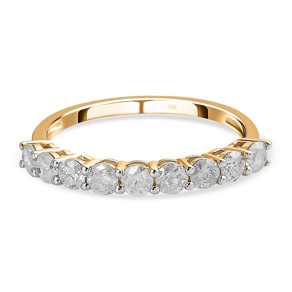 New York Close Out - 9K Yellow Gold Diamond (I3-G-H) Half Eternity Ring 1.00 Ct. 7234255 0