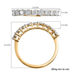 New York Close Out - 9K Yellow Gold Diamond (I3-G-H) Half Eternity Ring 1.00 Ct.