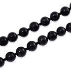 RARE OPPORTUNITY - Black Jadeite Jade Necklace (Size - 20) with Magnetic Clasp in Rhodium Overlay Sterling Silver 670.00 Ct.