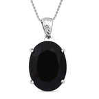 Boots Black Jadeite Pendant with Chain (Size 20) in Rhodium Overlay Sterling Silver 7.80 Ct.