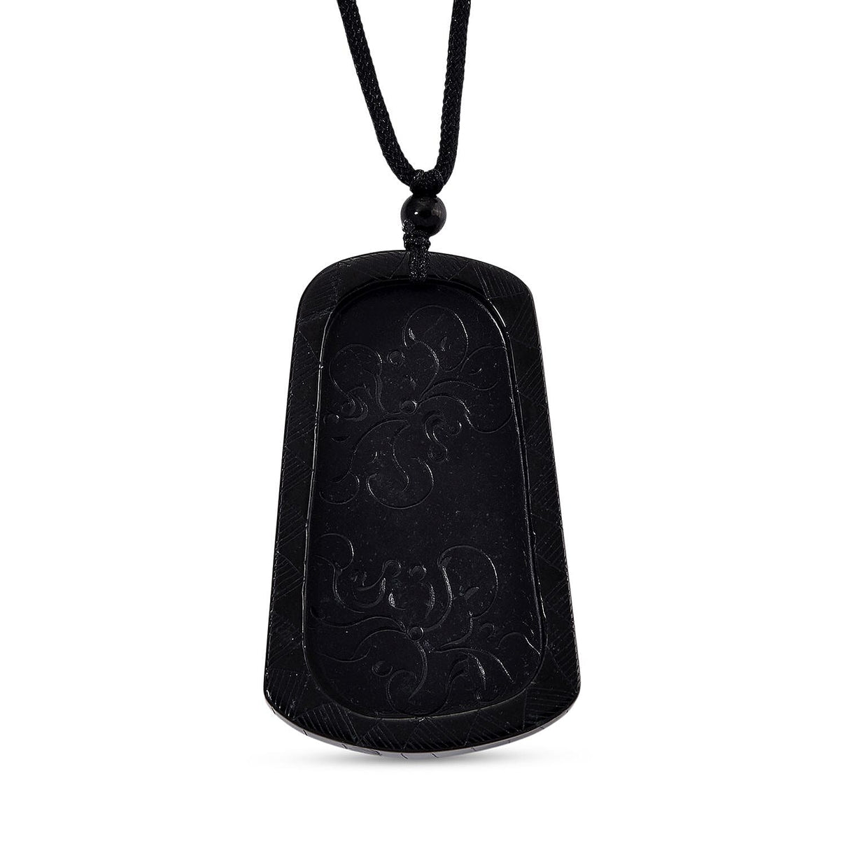 Natural Black Boot Jade Dragon Necklace (Size - 28 Adjustable) 120.00 Ct. 8354682 5