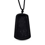 Natural Boots Black Jadeite Dragon Necklace with Black Cotton Thread (Size 28 Adjustable) 125.00 Ct.