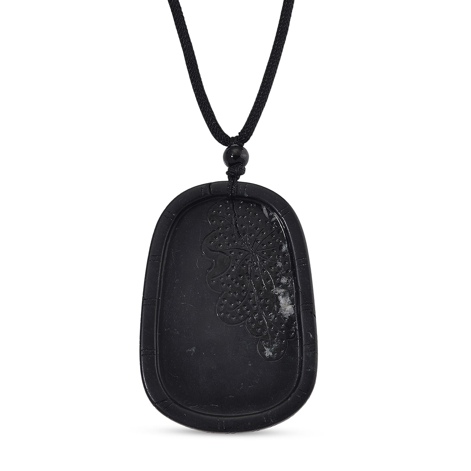 Natural Boots Black Jade Dragon Necklace (Size - 28 Adjustable) 110.00 Ct. 8354686 5