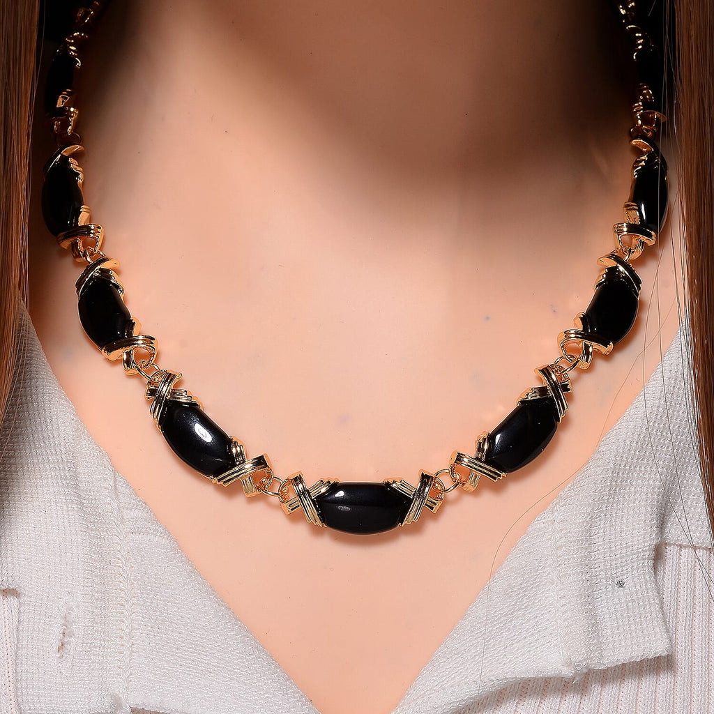 Black Obsidian XO Necklace (Size 18-2 Ext.) 250.00 Ct.