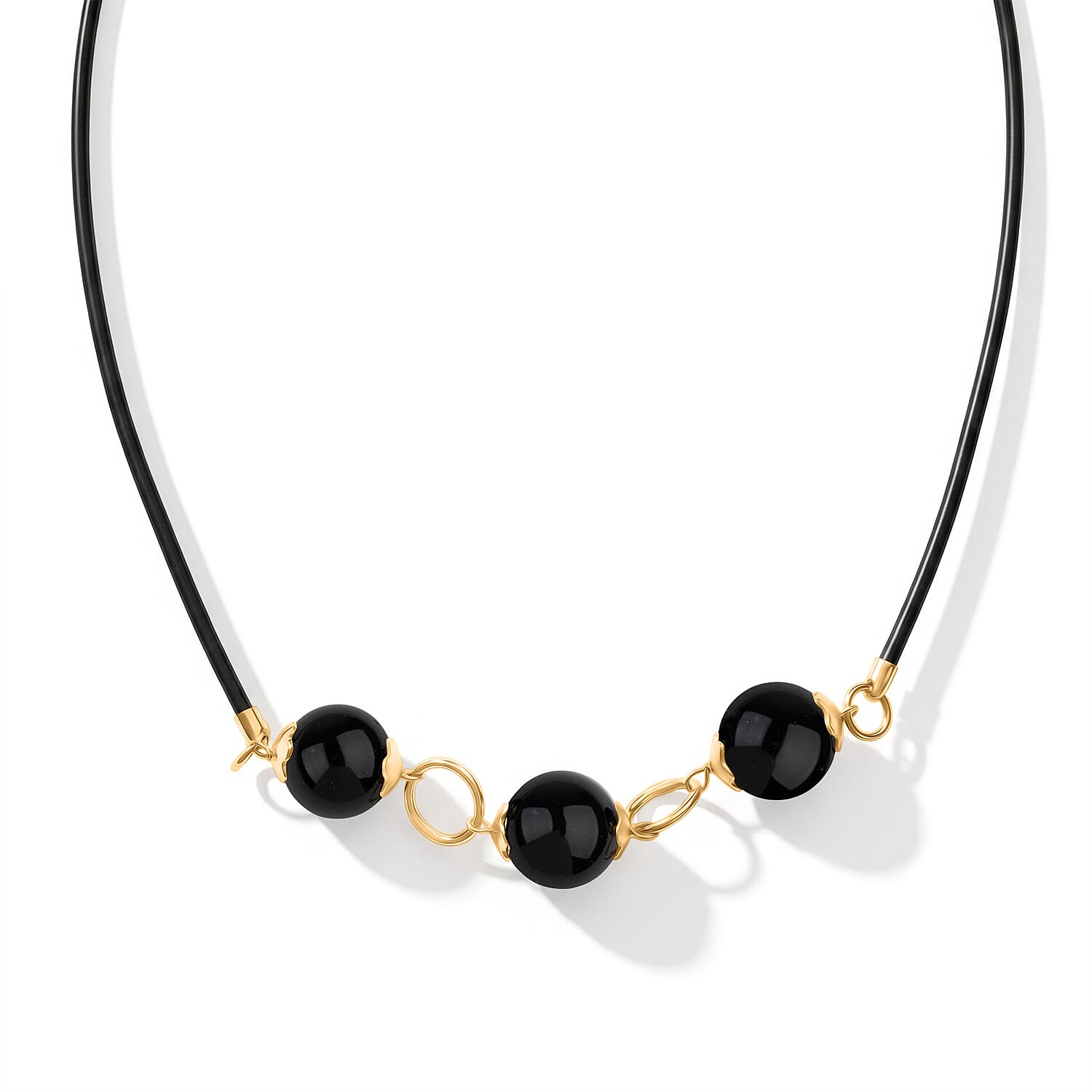Tucson Close Out- Black Obsidian Necklace (Size - 18-2 Ext) with Lobster Clasp 12.00 Ct. 8421027 0