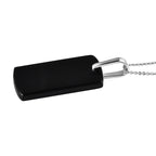 Black Onyx Pendant With Chain (Size 20) in Platinum Overlay Sterling Silver 15.0 Ct