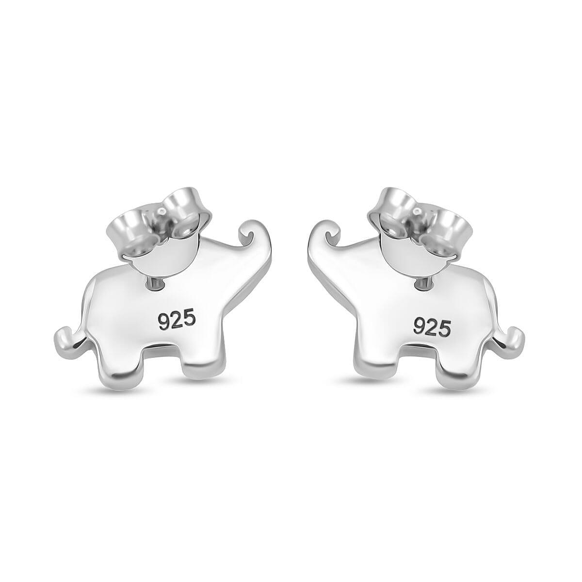 Black Onyx Elephant Earring with Push Back Sterling Silver 8296327 4