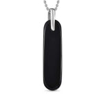 Artisan Crafted - Black Onyx Sterling Silver Pendant with  Chain (Size 20) 42.00 Ct.