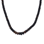 Black Opal Necklace (Size - 18) in Rhodium Sterling Silver 70.0 Ct.
