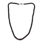 Black Opal Necklace (Size - 18) in Rhodium Sterling Silver 70.0 Ct.